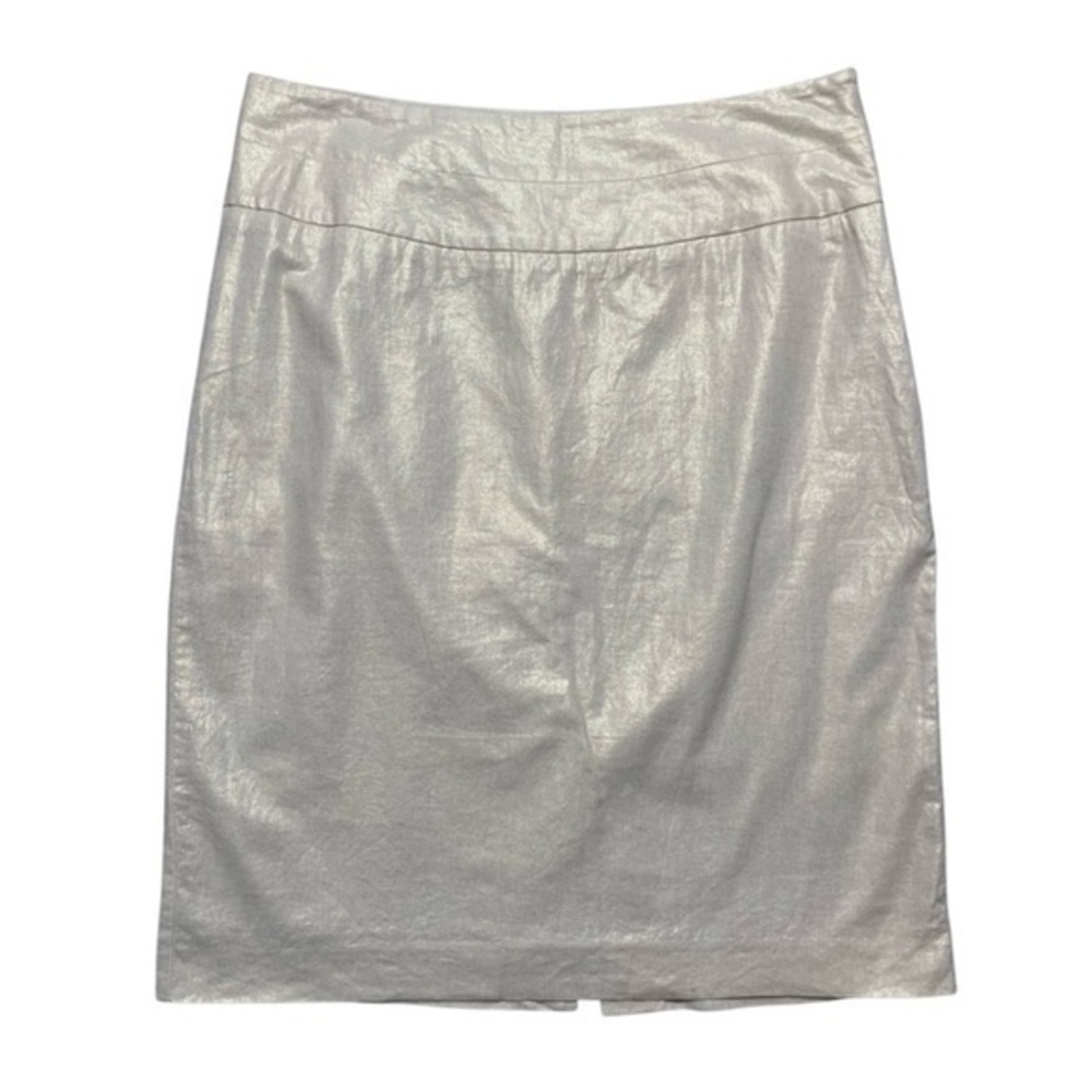 Banana Republic Gold Shimmery Linen Cotton Blend Pencil Skirt - Size 6